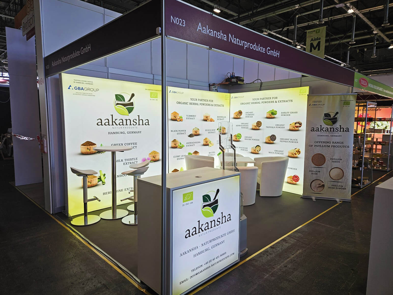 Trade Show Booth for Aakansha - Germany at Vitafoods Europe 2024, Geneva