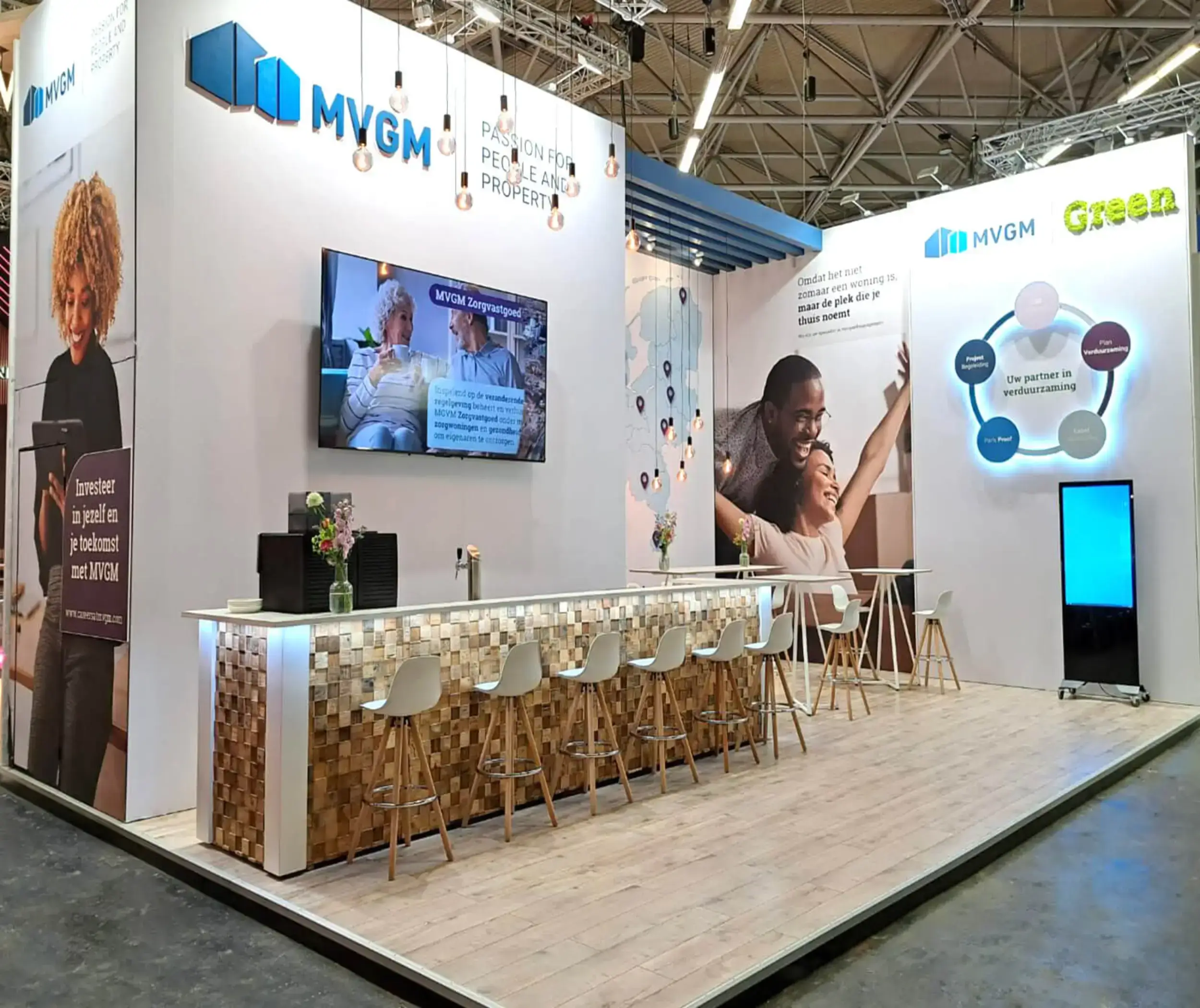 trade show booth for MVGM at Provada 2024, Amsterdam