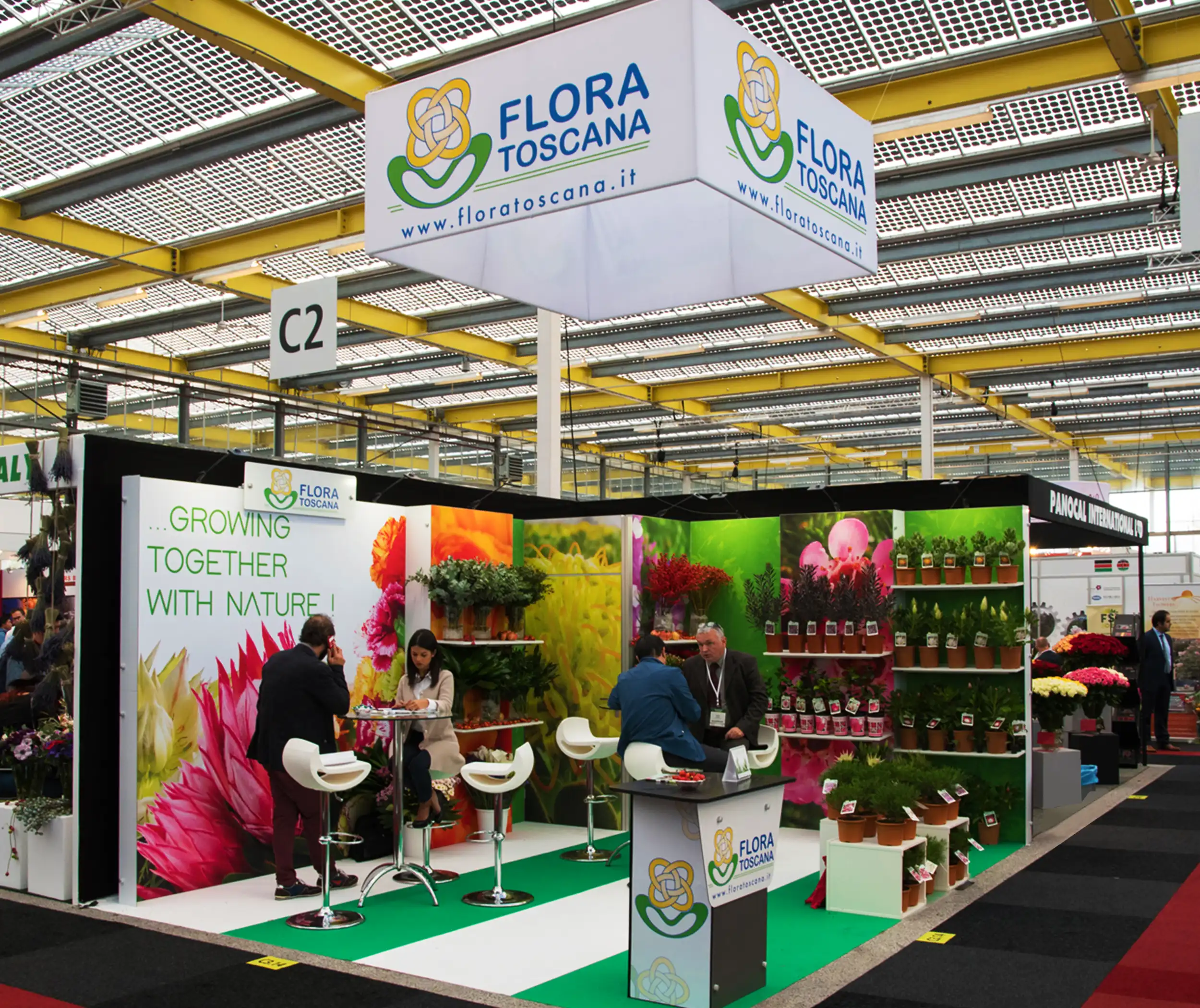 trade show booth for flora toscana