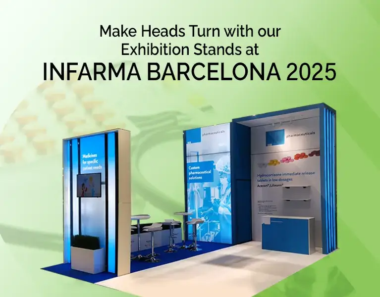 exhibition stand builders for Infarma Barcelona 2025