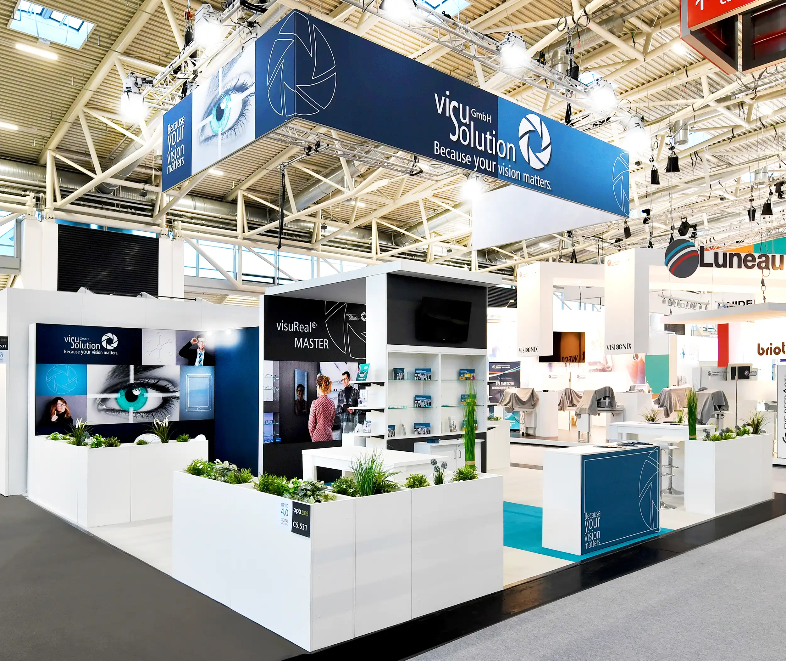Trade Show Booth for visuSolution GmbH - Germany at opti, Munich