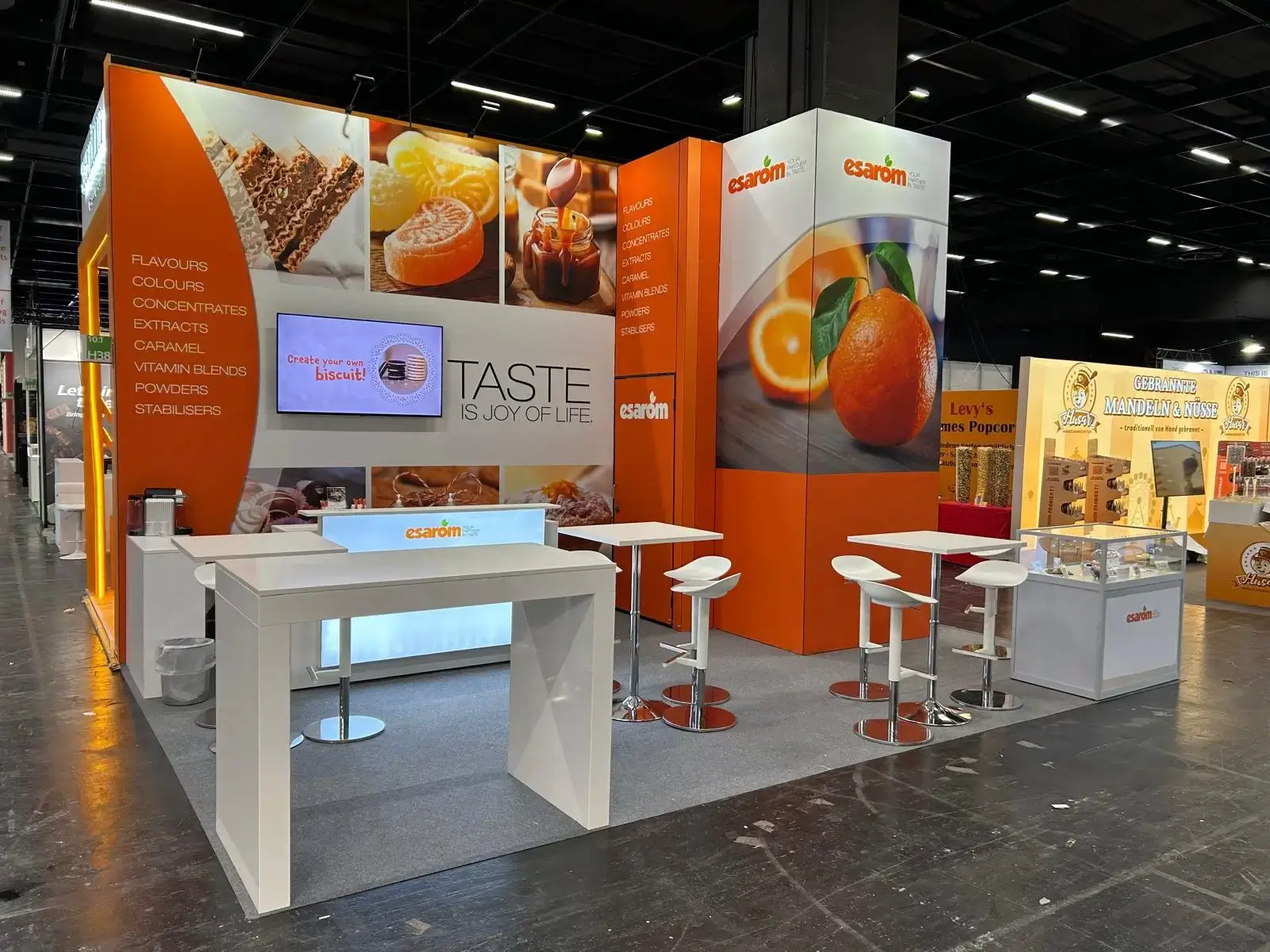 Trade Show Booth for Esarom, Austria, Prosweets 2025, Cologne