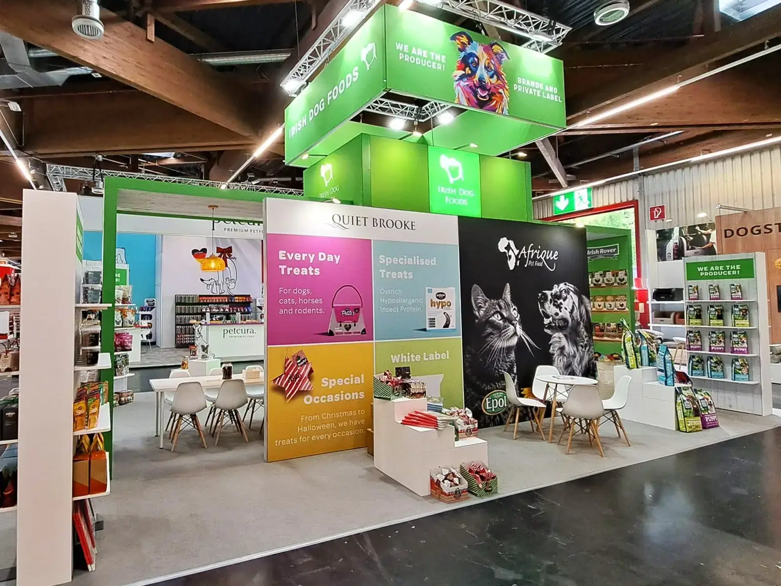 Trade Show Booth for Irish Dog Foods, Ireland at Interzoo, Nuremberg