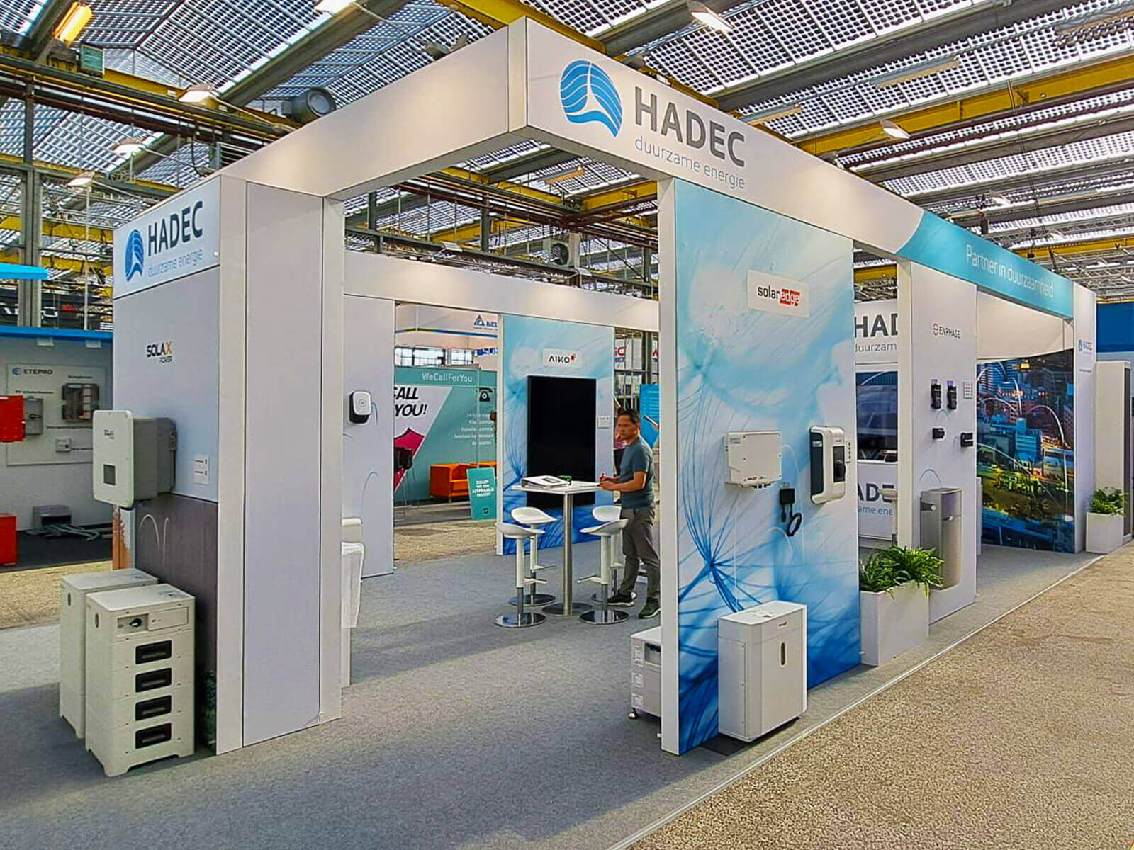 Trade Show Booth for HADEC Duurzame Energie - The Netherlands at Solar Solutions 2024, Amsterdam