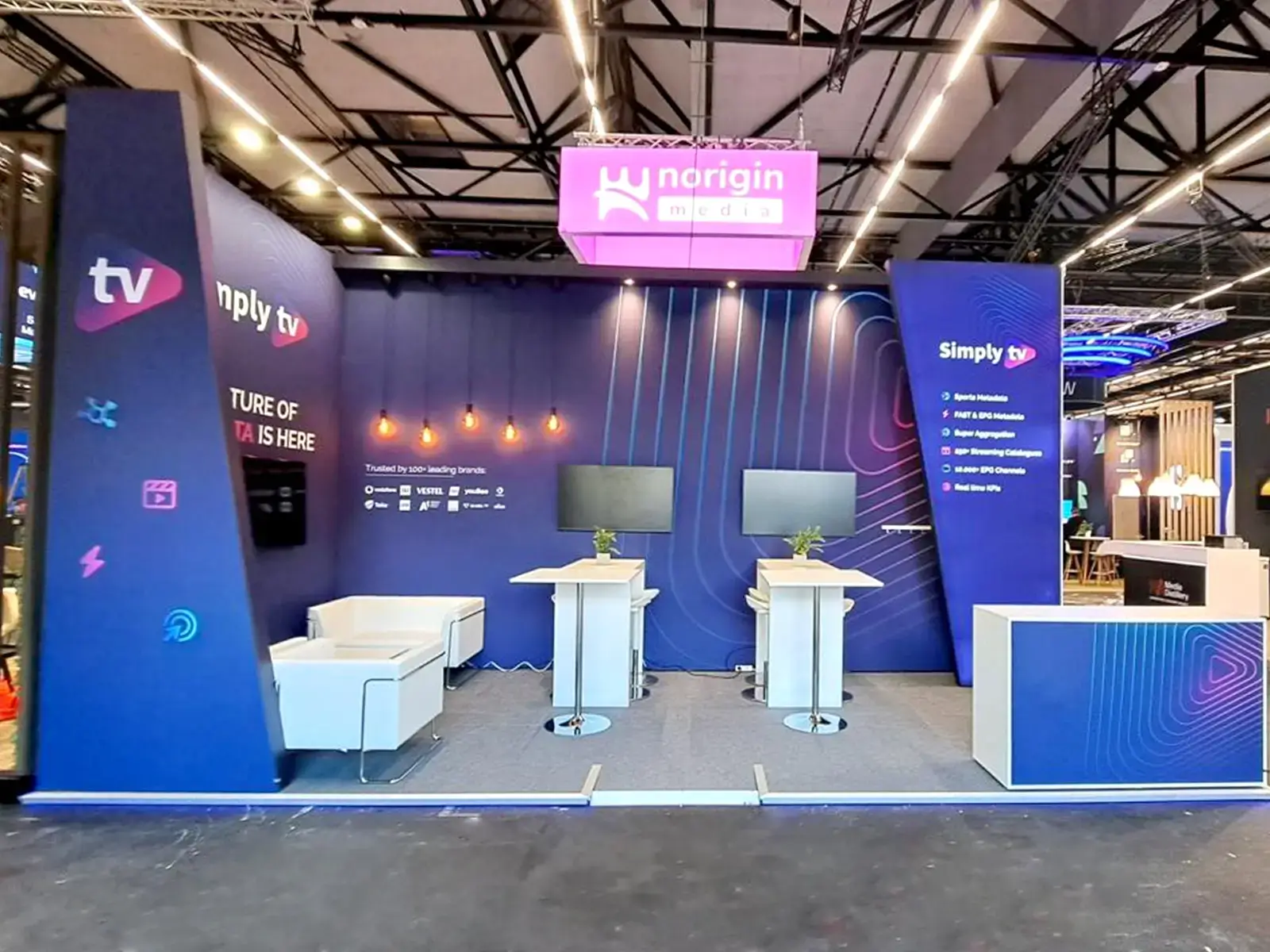 Trade Show Booth for Simply tv, IBC 2024, Amsterdam
