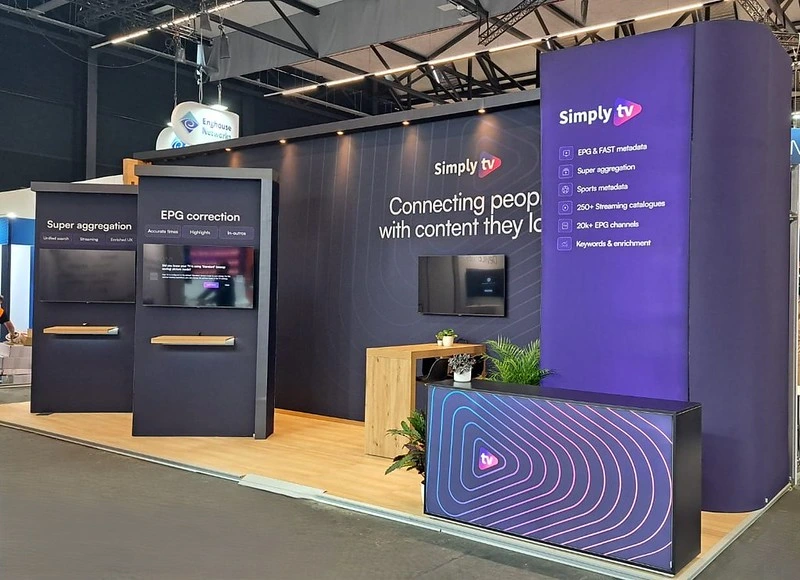 Trade Show Booth for Simply TV - Denmark at IBC 2025, Amsterdam
