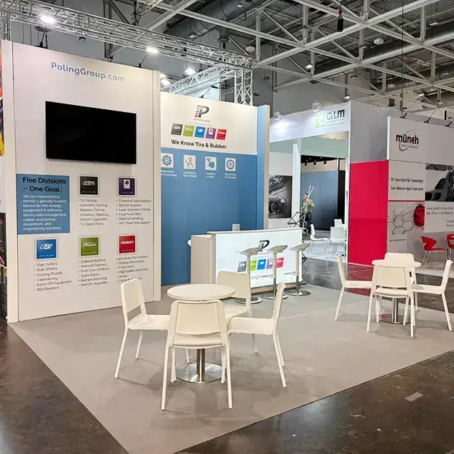 Trade Show Booth for Polling Group - U.S. at Tire Technology Expo, Hannover