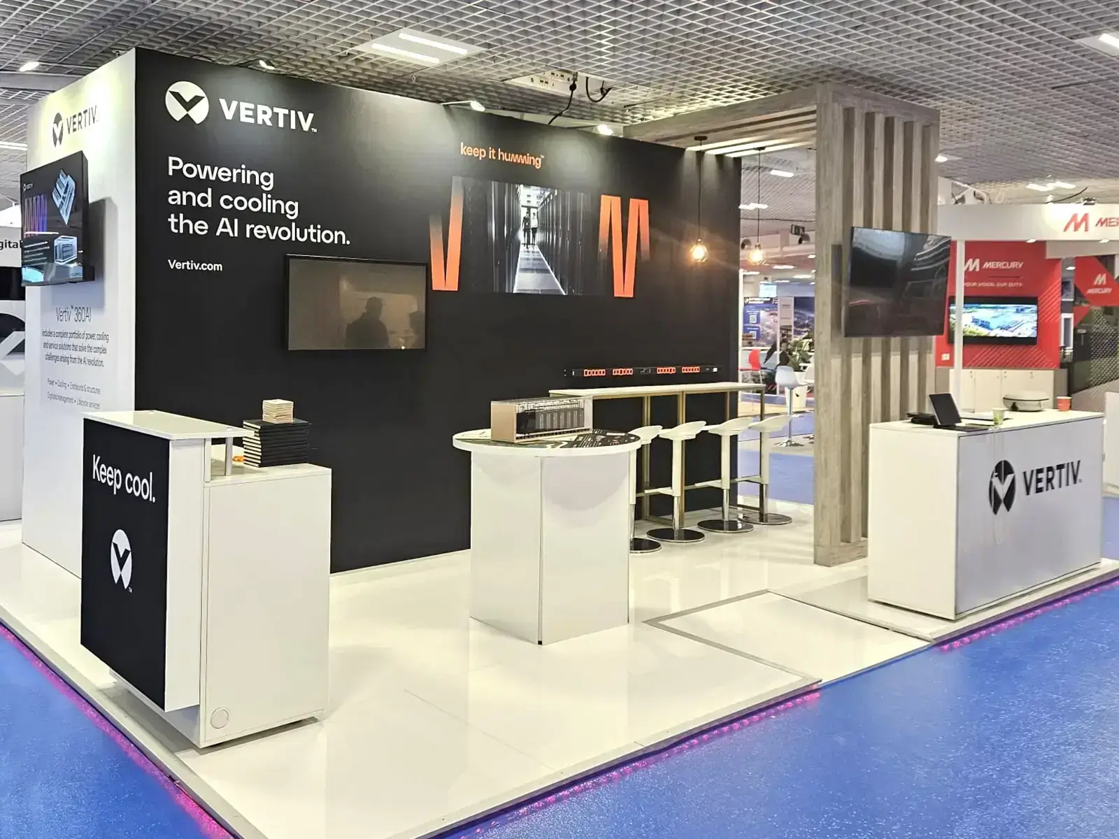 Trade Show Booth for Vertiv - U.S at Datacloud Global Congress 2024, Cannes